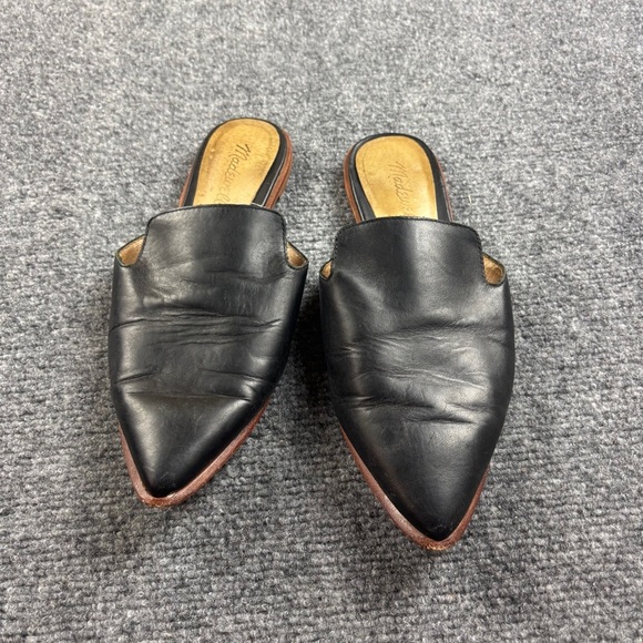 MADEWELL Women’s Black Leather Slip-On Mules Flat Slides size: 7.5 - Picture 5 of 10
